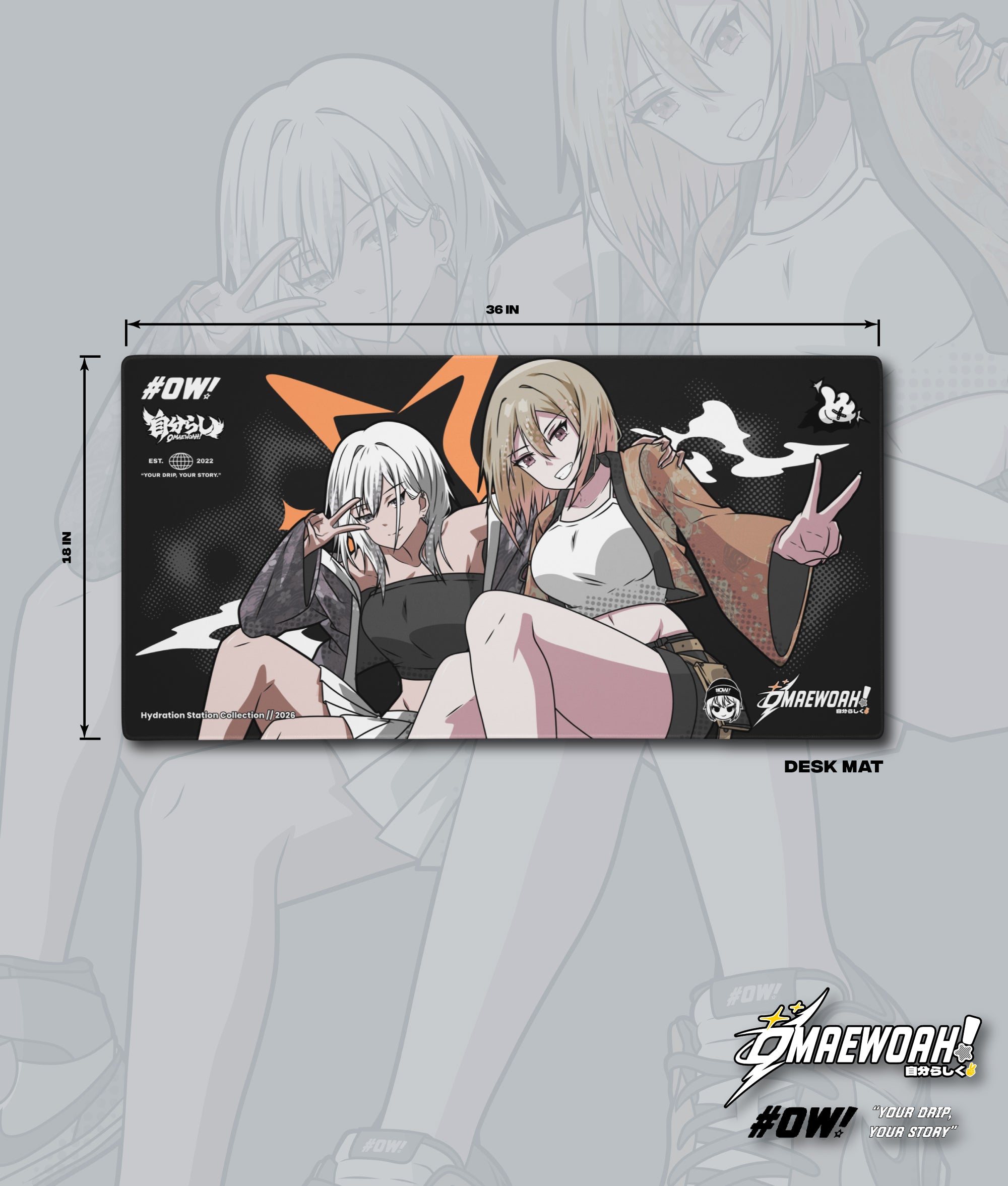 Chiaki and Hanako Desk Mat