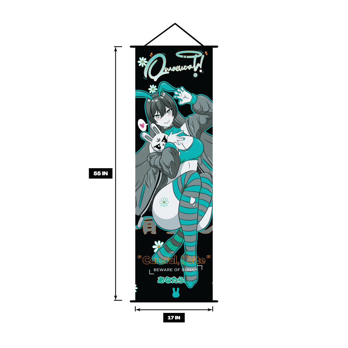 Baddie Bunny Wall Scroll
